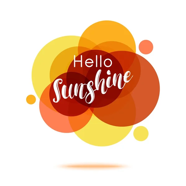 Hola Sunshine - Cita creativa. Fondo colorido abstracto con cita. Ilustración vectorial . — Vector de stock