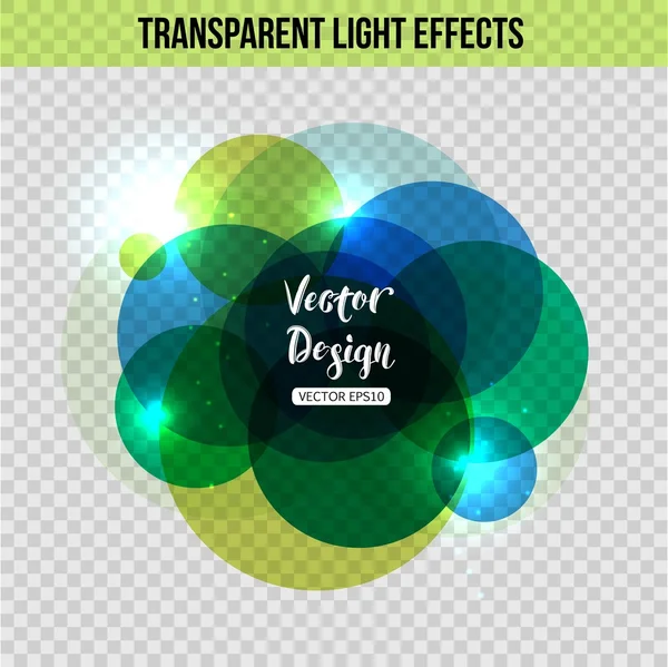 Abstract circle with  glowing effect over transparent background. Vector illustration. — Stock Vector