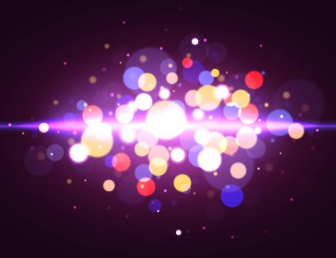 Işık etkisi ile Magic bokeh arka plan. Vektör çizimi.