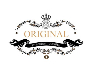 Monogram tasarım öğeleri. Prestij Logo tasarımları. Restoran, otel, Heraldic, takı, moda, telif, Cafe, düğün davetiye, kartvizit zarif hat Sanat logo tasarımı. Vektör çizim.