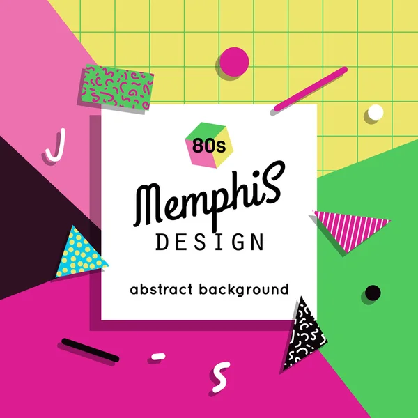 Design de cartes de memphis tendance. Modèle de fond des années 1980. Format vectoriel eps 10. — Image vectorielle