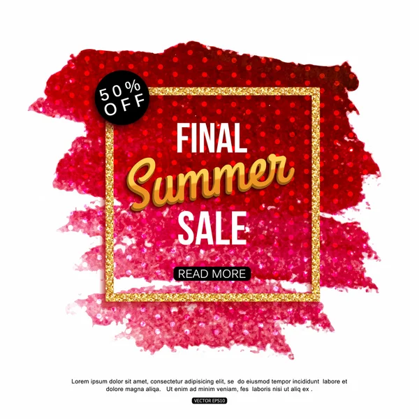 Banner final de venda de verão —  Vetores de Stock