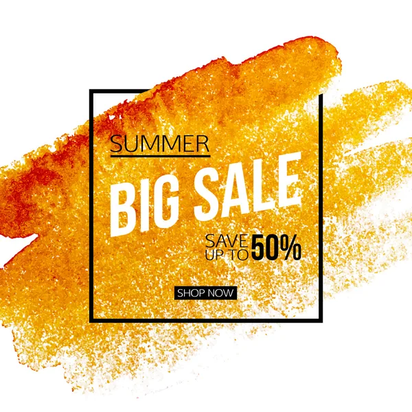 Grande bannière de vente d'été — Image vectorielle