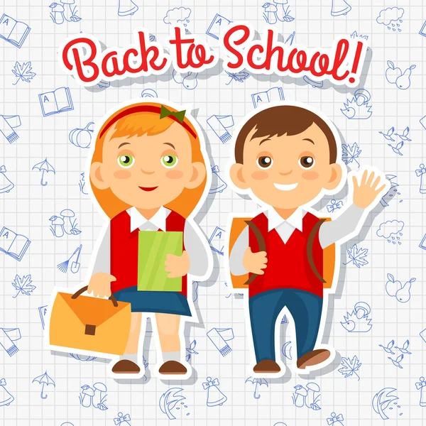 Back to school background for online learning — Stock Vector