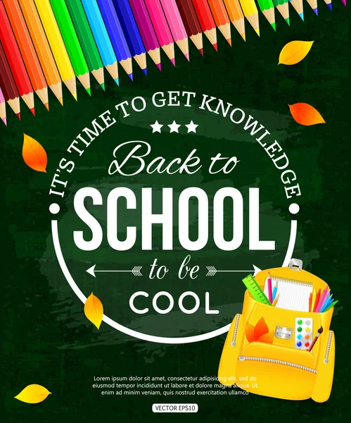 Back to school poster — Stock Vector