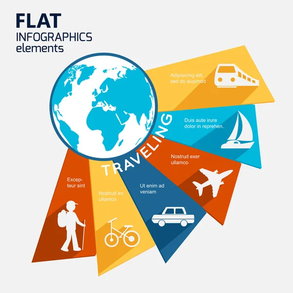 Éléments infographiques de voyage — Image vectorielle