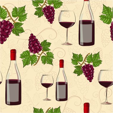 üzüm çorbaları, şarap ve şarap ile desen