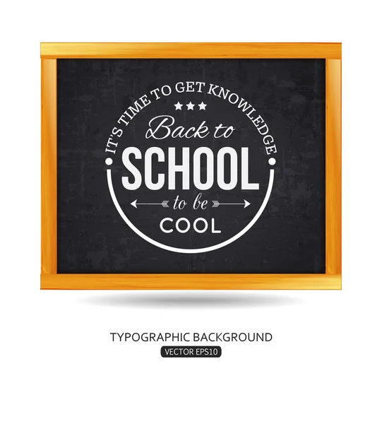 Back to school typographical background — Stock Vector