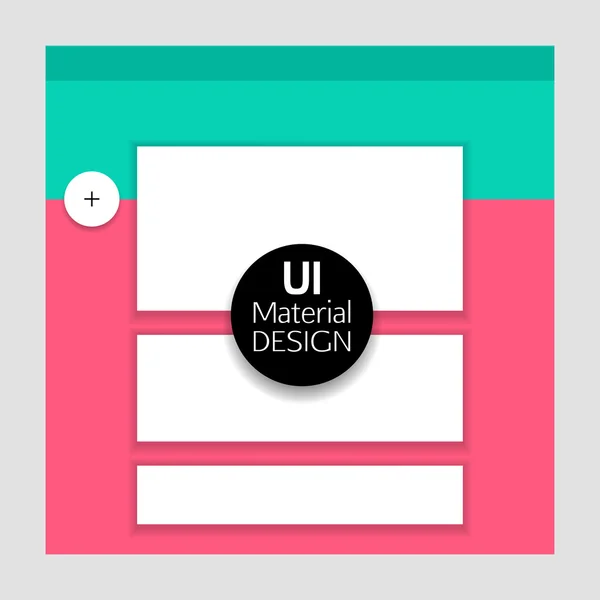 Diseño de materiales de IU para aplicaciones móviles o web — Vector de stock