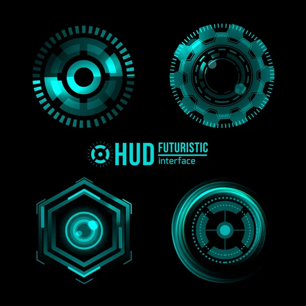 Elementos de interfaz HUD futuristas . — Vector de stock