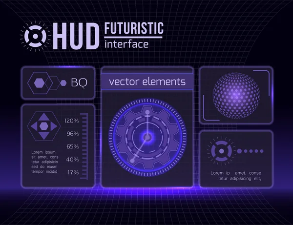 Futuristiska hud gränssnittselement. — Stock vektor