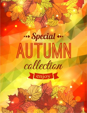 Autumn sale typographical background
