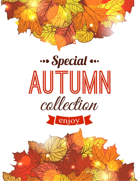 Venta otoño fondo tipográfico — Archivo Imágenes Vectoriales