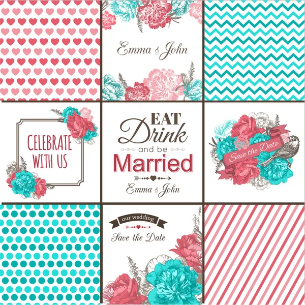 Collection mariage. Modèle de marque pour cartes de mariage . — Image vectorielle