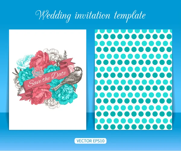 Collection of wedding invitation templates. — Stock Vector