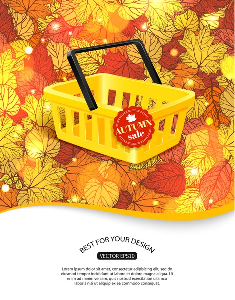 Autumn sale typographical background — Stock Vector