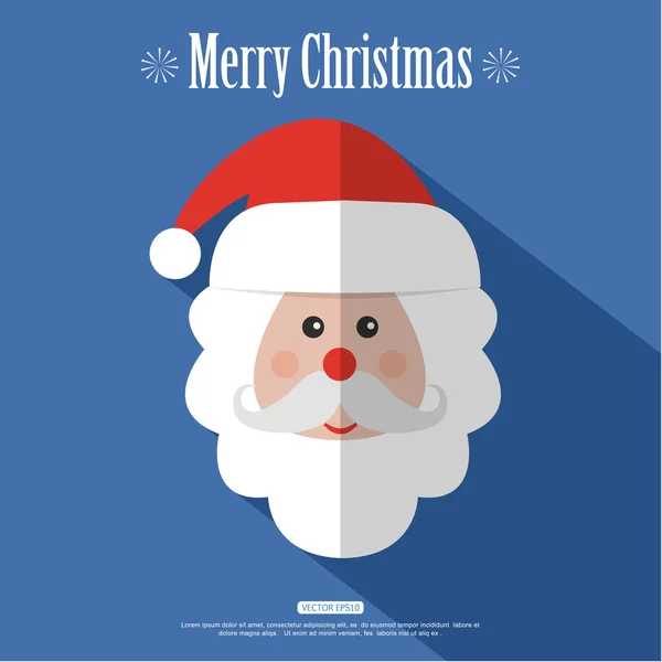 Merry Christmas achtergrond met santa claus en plaats voor tekst — Stockvector