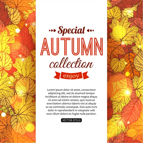 Vente d'automne fond typographique — Image vectorielle