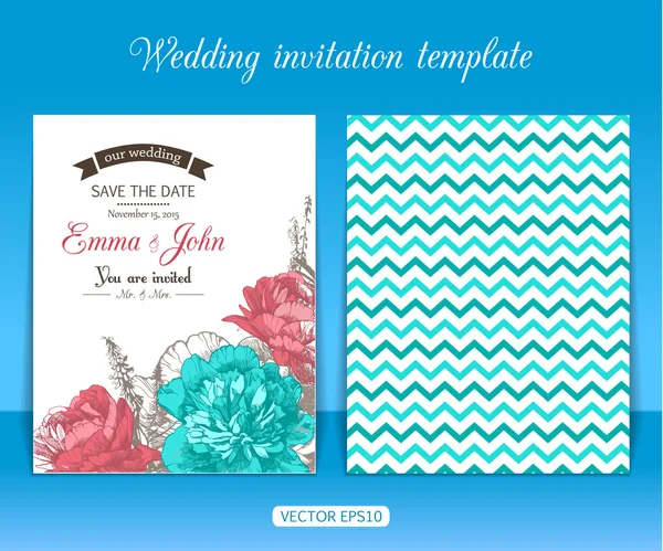 Collection of wedding invitation templates. — Stock Vector