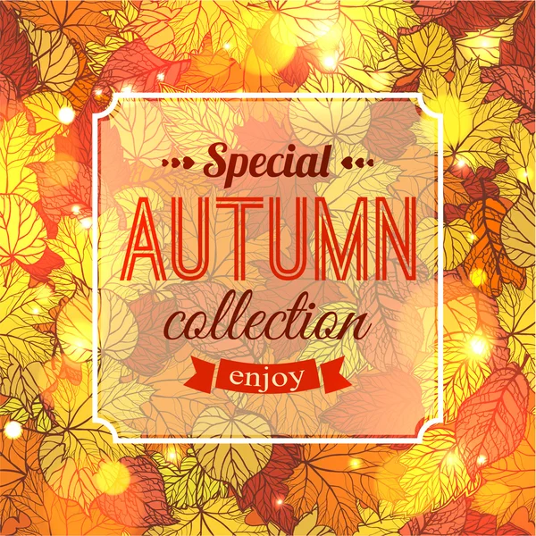 Autumn sale typographical background — Stock Vector