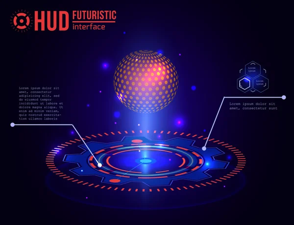 Elementi di interfaccia HUD futuristici — Vettoriale Stock