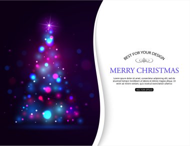 Tipografik arka plan parlayan Noel