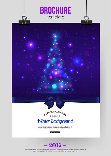 Modello brochure di Natale . — Vettoriale Stock