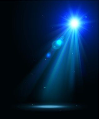 Disko arka plan mavi spot ışıklar ile