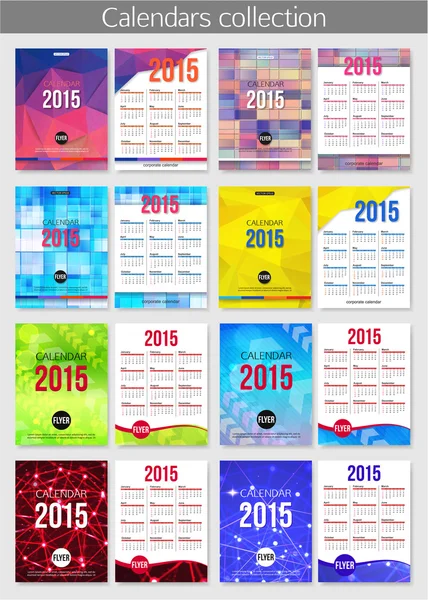 2015 kalender sjabloon brochures — Stockvector