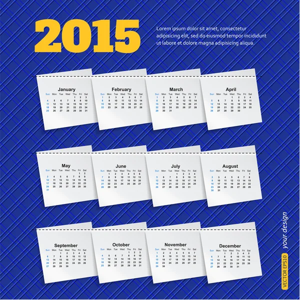 2015 calendar template brochure — Stock Vector