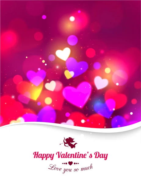 Happy valentine's day typografische achtergrond — Stockvector