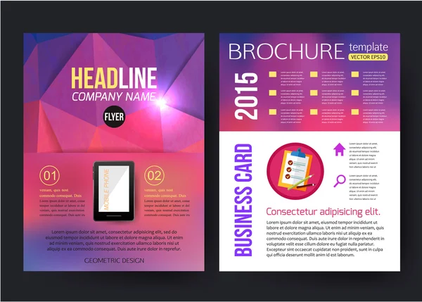 Corporate business stationery brochure templates. — Stock Vector