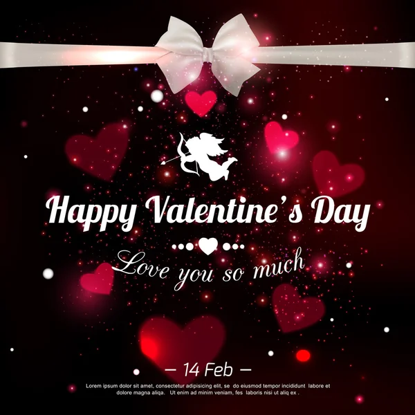 Happy Valentine's Day Contexte typographique — Image vectorielle