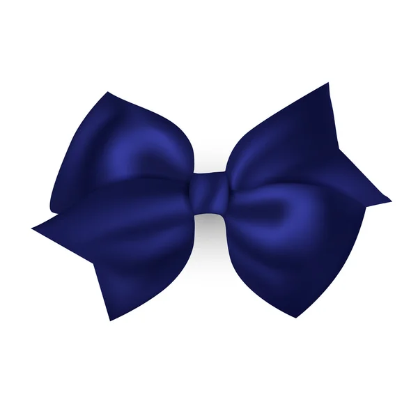 Blue silk bow — Stock Vector