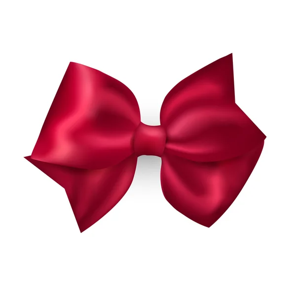 Red silk bow — Stock Vector