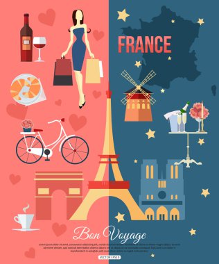 Fransa seyahat arka plan