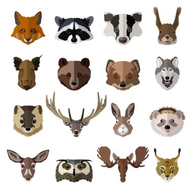 Set of african animals clipart