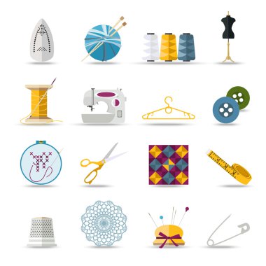 Sewing icons set.
