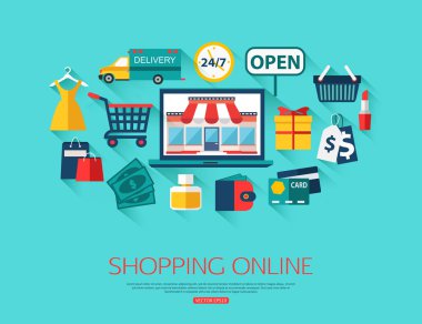 çevrimiçi alışveriş simgeleri