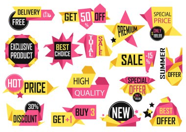 Satış ve en iyi seçim rozetleri