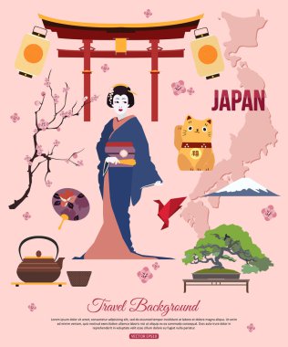 Japonya düz simgeler