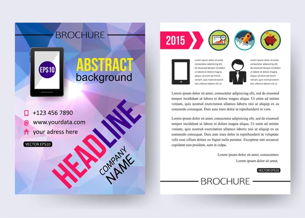 Brochure template with infographics — Stock Vector