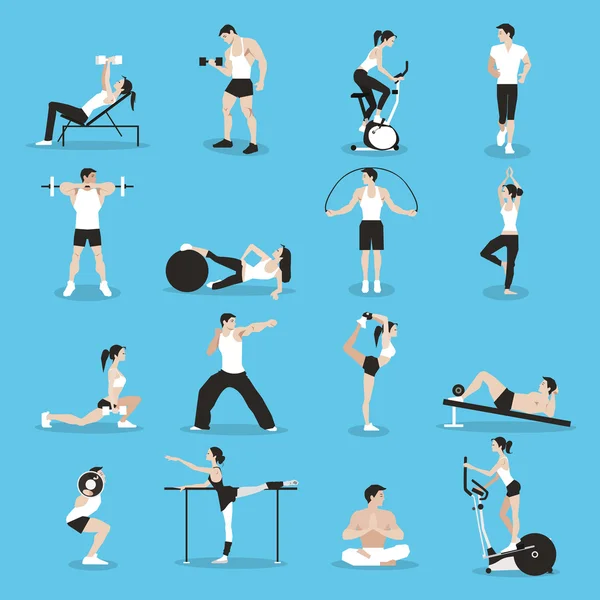 Training people icons — Stock Vector