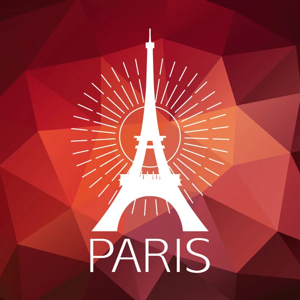 Etiqueta Torre Eiffel — Archivo Imágenes Vectoriales