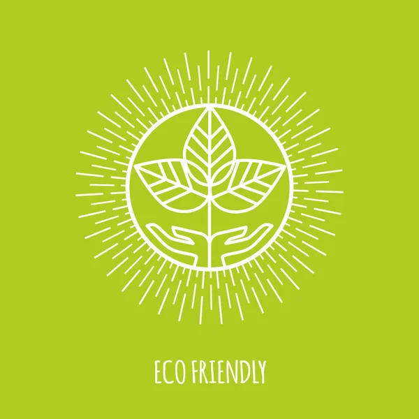 Eco vriendelijke monogram — Stockvector