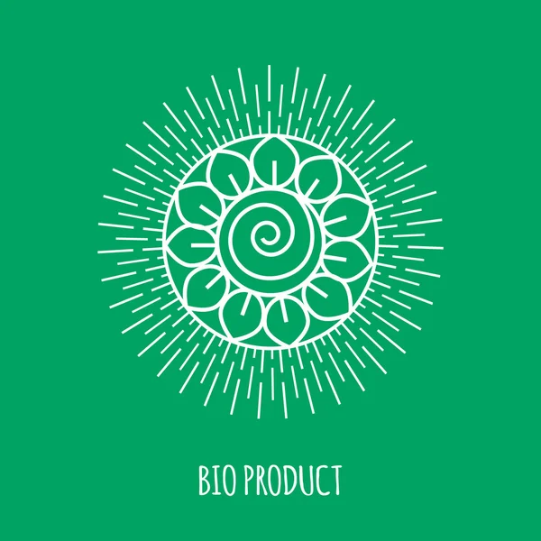 Bio product monogram — Stockvector