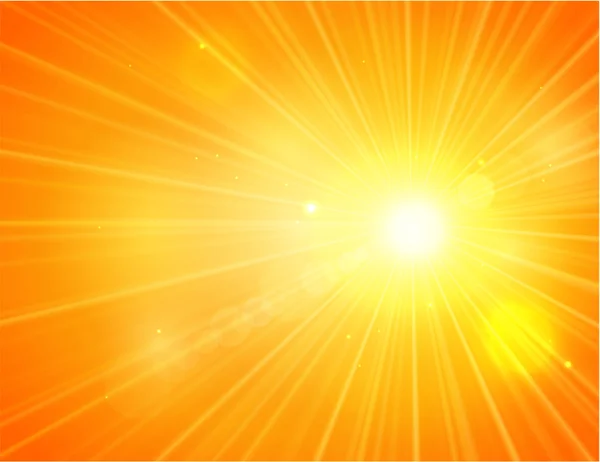 Yellow sun light burst — Stock Vector