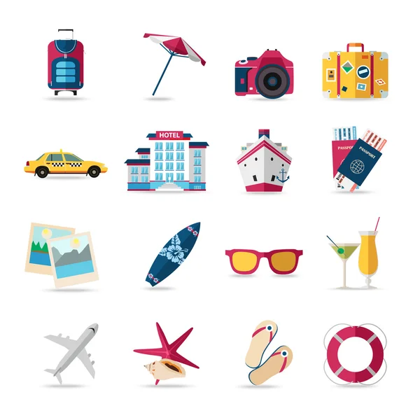 Vakantie icons set — Stockvector