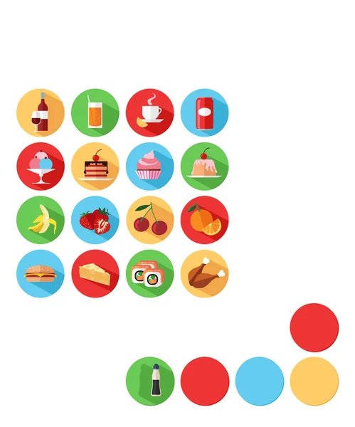 食品和饮料的图标 — 图库矢量图片