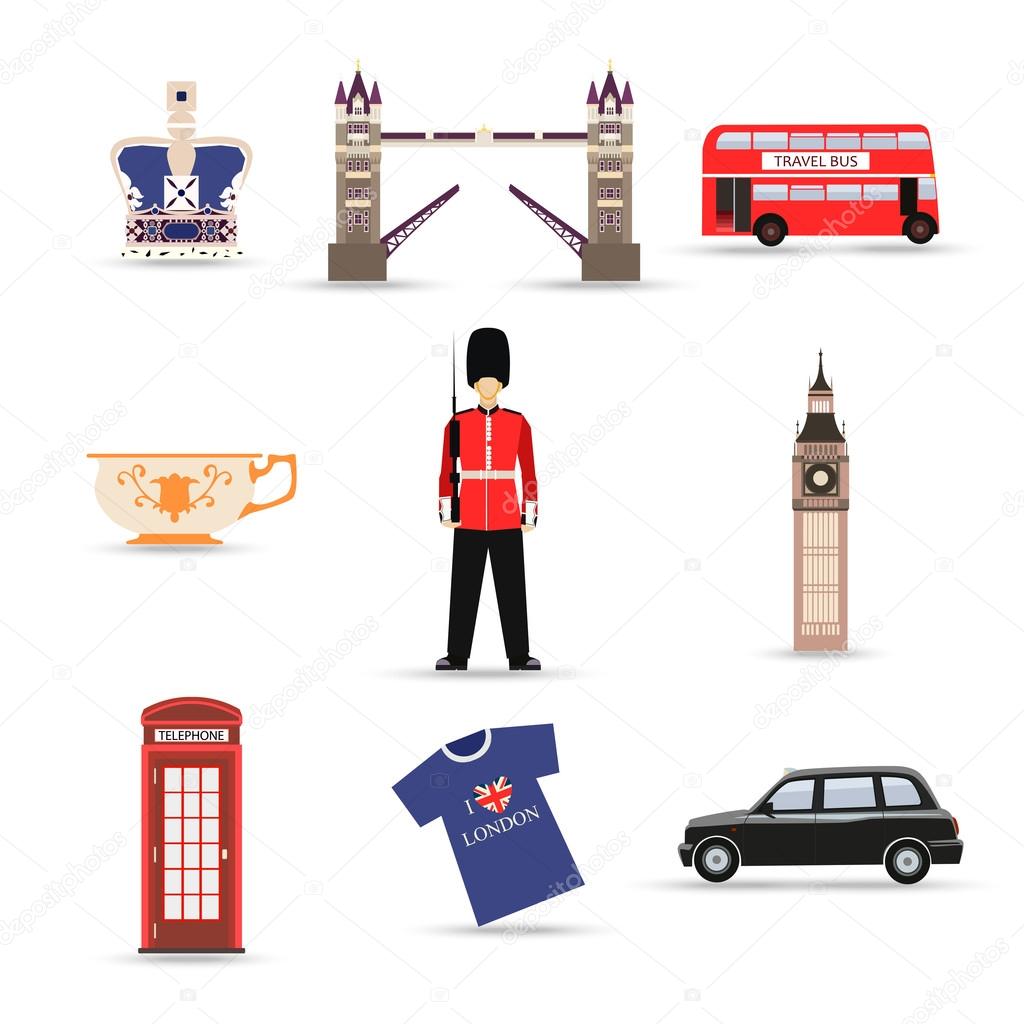 London travel icons